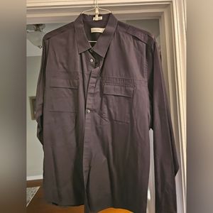 Calvin Klien Mens XL Black Dress Shirt
